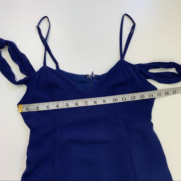 ASTR the Label Sweetheart Mini Dress Tie Shoulder Blue Size Small - Picture 8 of 10
